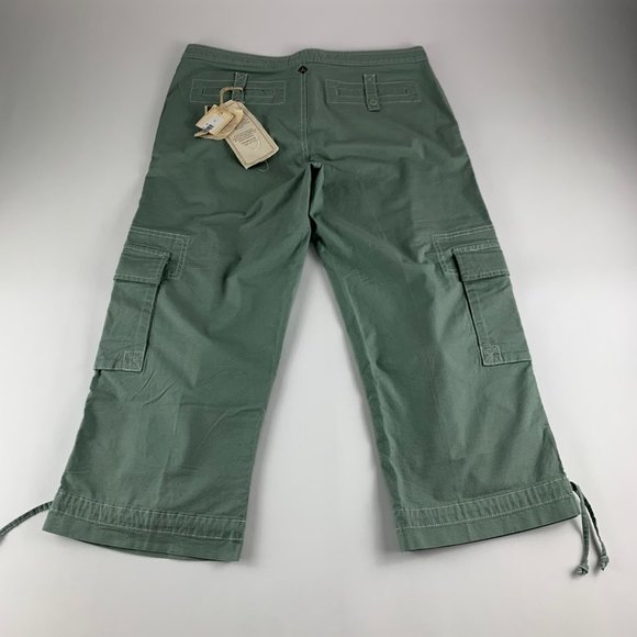 Prana Sage Stretch Canvas Cargo Capri Pant M New - Picture 6 of 8